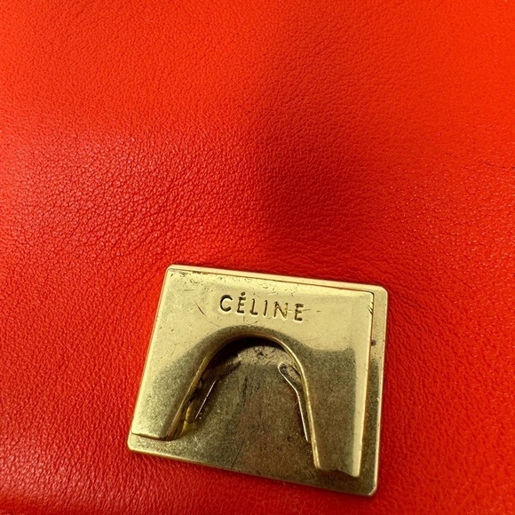 Celine Phoebe Philo Red Frame Box Crossbody Bag – Iconic Structured Leather - Picture 8 of 11